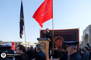 عزاداری خدام در روز شهادت امام رضا علیه السلام