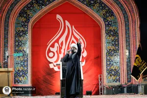 مراسم عزاداری زائران عرب زبان در حرم مطهر رضوی