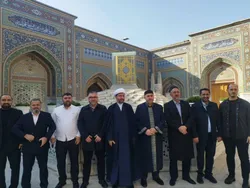 تشرف هیئتی از علمای شیعه و سنی گرجستان به حرم مطهر رضوی