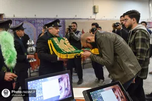 حضور خدام حرم مطهر رضوی در جمع شرکت کنندگان رویداد جان فدا
