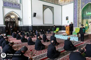 آئین اذن اعزام کاروان های زیر سایه خورشید در حرم مطهر رضوی
