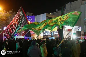 تشییع پیکر شهید گمنام دفاع مقدس در بلوار سجاد مشهد