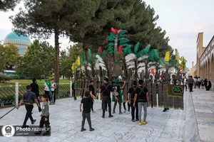 عزاداری هیئات مذهبی در مجموعه فرهنگی شهدای خواجه ربیع