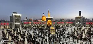 شکوه عزای حسینی در حرم مطهر رضوی
