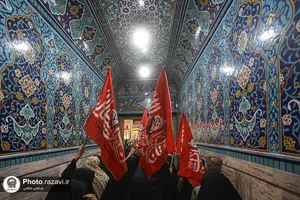 حرم مطهر رضوی در شب رحلت پیامبر اکرم و شهادت امام حسن مجتبی علیهم&zwnj;السلام