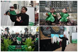 طنین ندای «یا علی‌اصغر (ع)» در آستان حضرت حسین بن موسی الکاظم (ع)