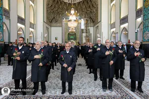 آیین اذن اعزام کاروان زیر سایه خورشید در حرم مطهر رضوی