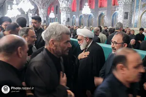 مراسم بزرگداشت آیت الله رئیسی در حرم مطهر رضوی