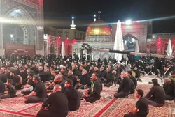 نخل‌گردانی فردوسی‌ها در جوار ضریح خورشید