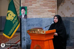 جلسه دفاع از پایان&zwnj;نامه در حرم مطهر رضوی