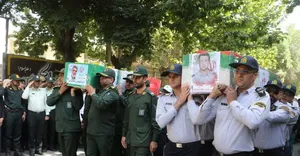وداع باشکوه اقلید با سردار مقاومت و مدافع امنیت کشور + تصاویر