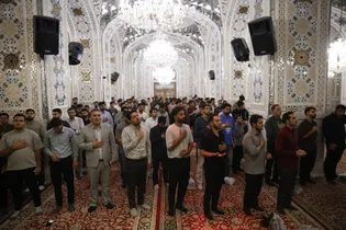 تجدید عهد دانشجو معلمان شاهد و ایثارگر با امام رضا (ع) در حرم مطهر رضوی