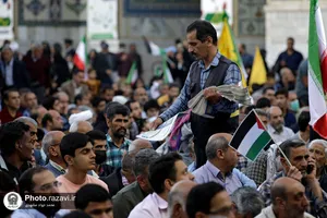 اجتماع همبستگی با جبهه مقاومت فلسطین در حرم مطهر رضوی