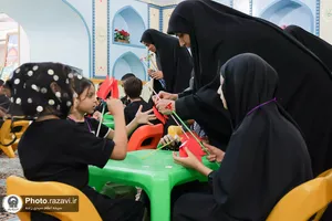 عزاداری کودکان در هیئت کبوترانه حرم مطهر رضوی