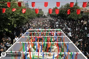 تشییع پیکر شهدای حادثه تروریستی سراوان در مشهد