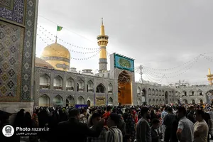 حال و هوای حرم مطهر رضوی در ایام میلاد امام حسن مجتبی علیه&zwnj;السلام