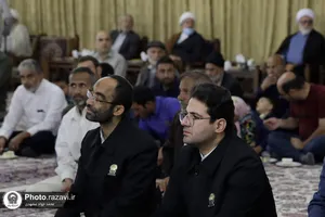 مراسم روز ولادت پیامبر اکرم(ص) و امام صادق(ع) در حرم مطهر رضوی