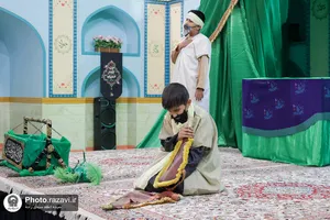 عزاداری کودکان در هیئت کبوترانه حرم مطهر رضوی