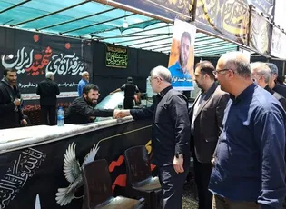 بازدید استاندار البرز از موکب‌های خادم‌یاری عزاداران رهبر شهید ایران +تصاویر