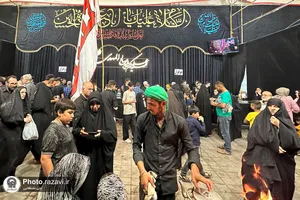 خدمت&zwnj;رسانی مواکب اطراف حرم مطهر رضوی در دهه آخر صفر -1