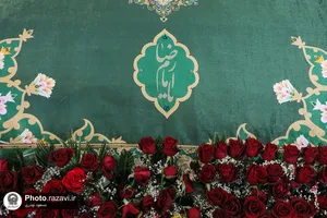 آیین تعویض پوش ضریح مطهر رضوی در روز میلاد امام رضا(علیه&zwnj;السلام)