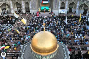 اجتماع همبستگی با جبهه مقاومت فلسطین در حرم مطهر رضوی