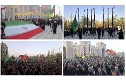 اجتماع باشکوه هیئت‌های عزاداری طبس در آستان حضرت حسین بن موسی الکاظم (ع) در تاسوعای حسینی