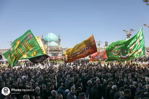 اجتماع عزاداران نبوی در حرم مطهر رضوی