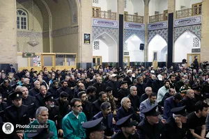 عزاداری روز شهادت امام صادق علیه&zwnj;السلام در حرم مطهر رضوی