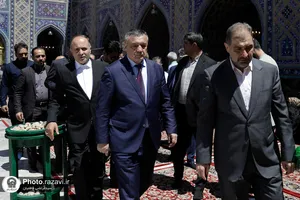 تشرف رئیس مجلس قانون&zwnj;گذاری ازبکستان به حرم مطهر رضوی