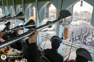 نخستین نقاره نوازی ماه ربیع الاول در حرم مطهر رضوی