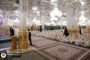 مراسم جشن تکلیف دخترانه در حرم مطهر رضوی