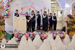 مراسم جشن تکلیف دخترانه در حرم مطهر رضوی