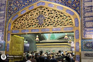 سیاه پوشی حرم مطهر رضوی در آستانه ایام شهادت امیرالمومنین