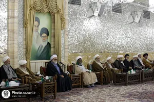 دیدار جمعی از علمای مشهد با شیخ ابراهیم زکزاکی و تولیت آستان قدس رضوی