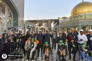 تشرف کودکان دارای بیماری خاص به حرم مطهر رضوی