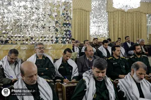 دیدار فرماندهان نواحی و حوز&zwnj;ه&zwnj;های بسیج با تولیت آستان قدس رضوی