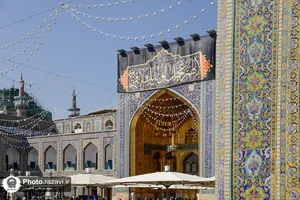 سیاه&zwnj;پوشی حرم مطهر رضوی در پی حمله تروریستی رژیم صهيونيستی به غزه