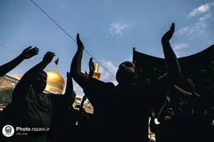 عزاداری روز تاسوعای حسینی در حرم مطهر رضوی