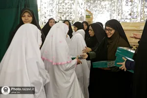 مراسم جشن تکلیف دخترانه در حرم مطهر رضوی