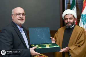 دیدار خدام حرم مطهر رضوی با سفیر ایران در لبنان