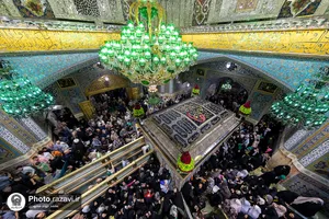 آیین تعویض پوش ضریح منور رضوی در آستانه ماه محرم