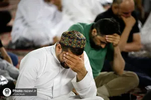 مراسم عزاداری زائران عرب زبان در حرم مطهر رضوی