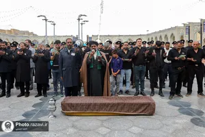 تشییع پاکبان خدوم مشهدی در حرم مطهر رضوی