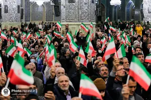 مراسم سالروز پیروزی انقلاب اسلامی در حرم مطهر رضوی