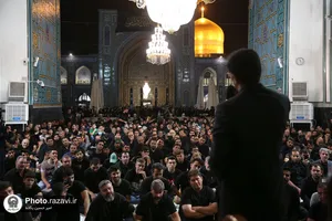 عزاداری هیئت حسینیه اعظم زنجان در حرم مطهر رضوی