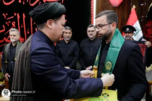 تشرف کاروان سفیران امام رئوف علیه&zwnj;السلام به حرم امیرالمؤمنین علیه&zwnj;السلام
