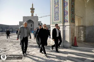 بازدید علی لاریجانی از فعالیت&zwnj;های عمرانی حرم مطهر رضوی