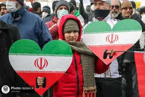 راهپیمایی پرشکوه 22 بهمن در مشهد-٢