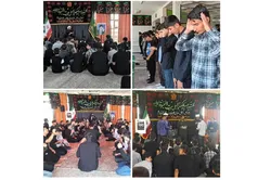 تجلیل از برگزیدگان آموزشی و تربیتی دبیرستان امام رضا(ع) در مراسم سوگواری حسینی
